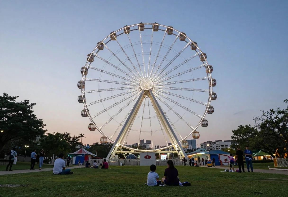 Evento nocturno en parque temático brasileño