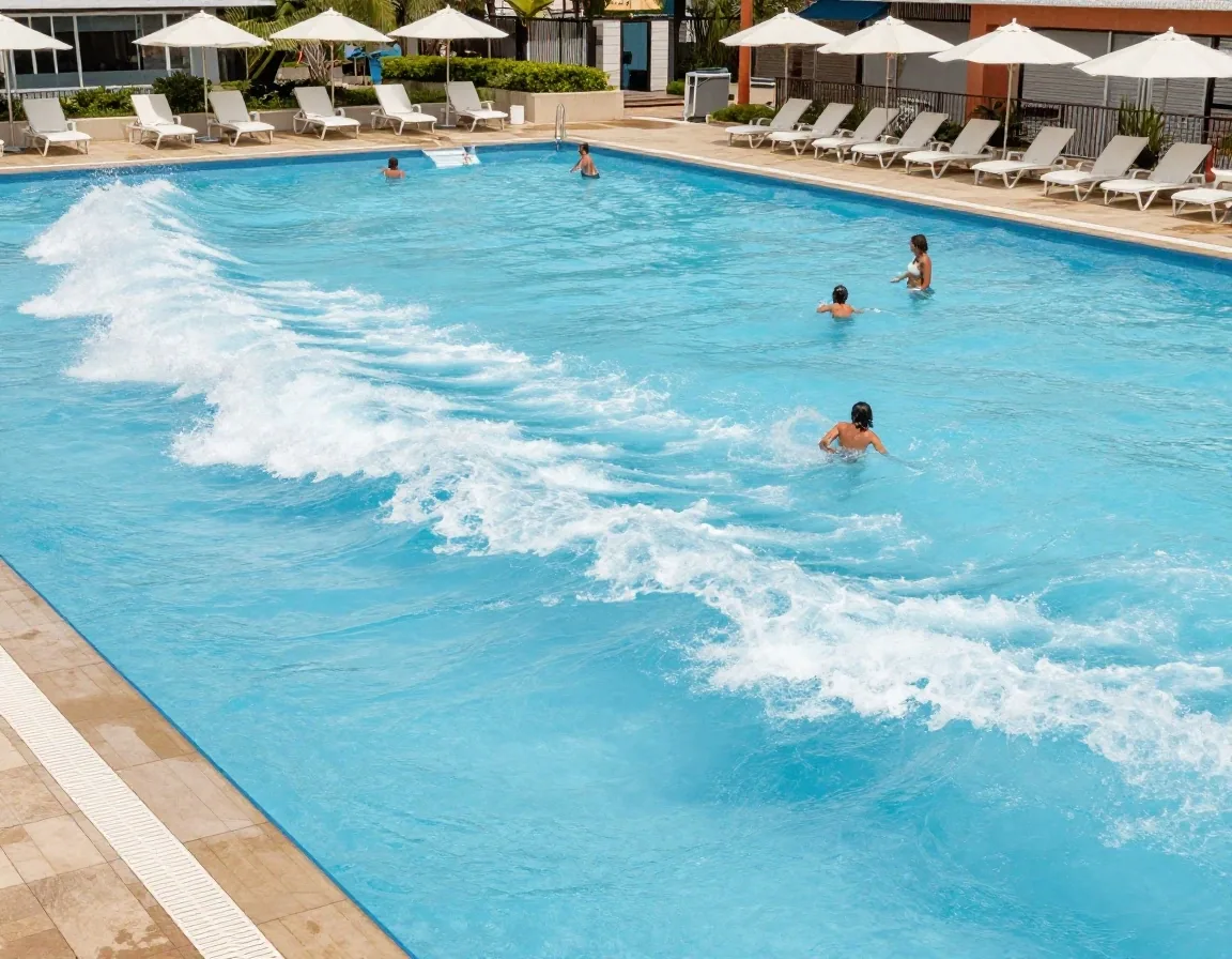 Piscina de olas y río lento en Wet'n Wild Itupeva para ir y volver en el día