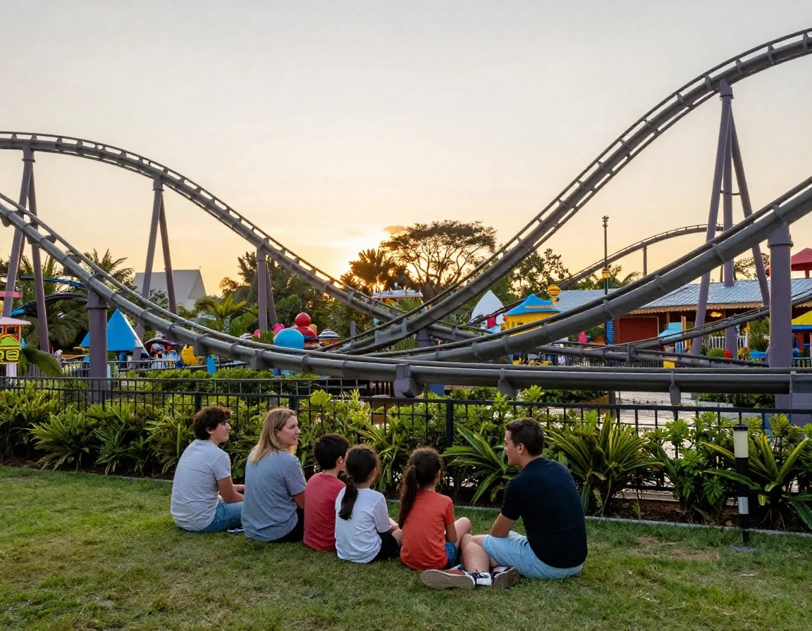 Zona familiar en Hopi Hari con atracciones para niños mayores